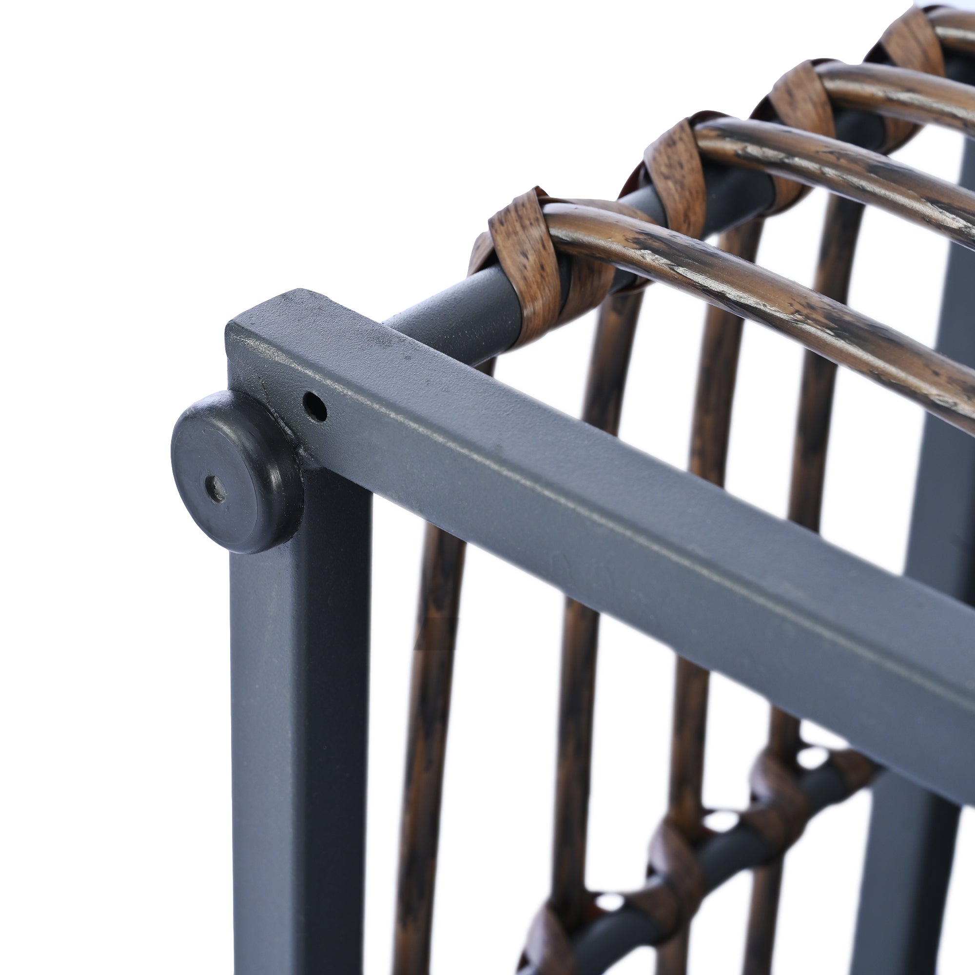 Walker Edison | Ensemble de canapé d'angle 7 pièces en métal, style minimaliste moderne, pour terrasse extérieure