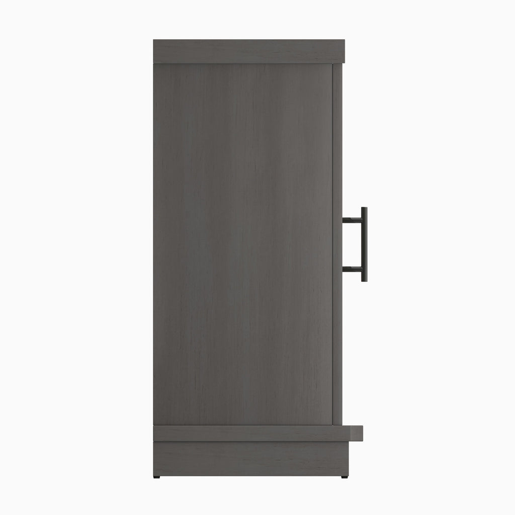 Duraflame ? Meuble TV avec cheminée électrique et porte en verre cannelé