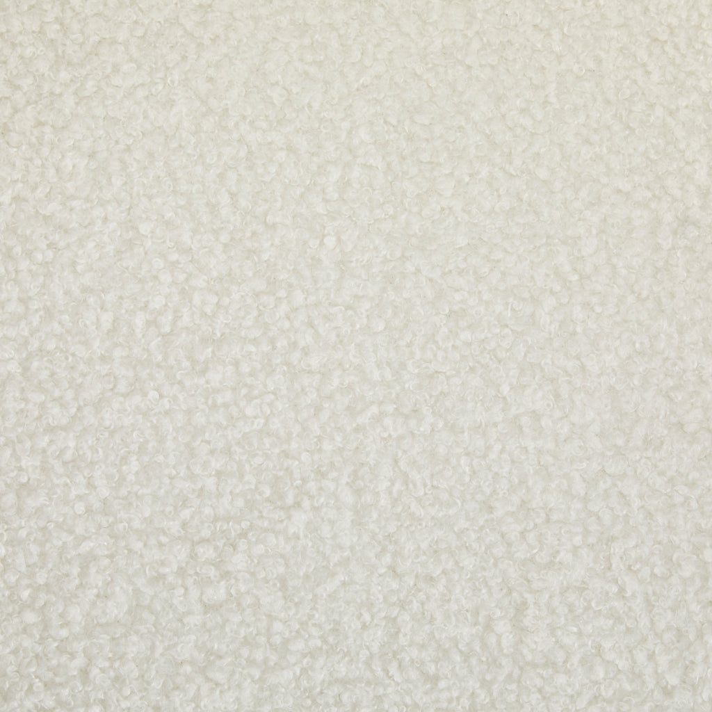 Lot de 2 chaises de salle à manger blanches bouclées avec dossier coussin et structure en bois massif