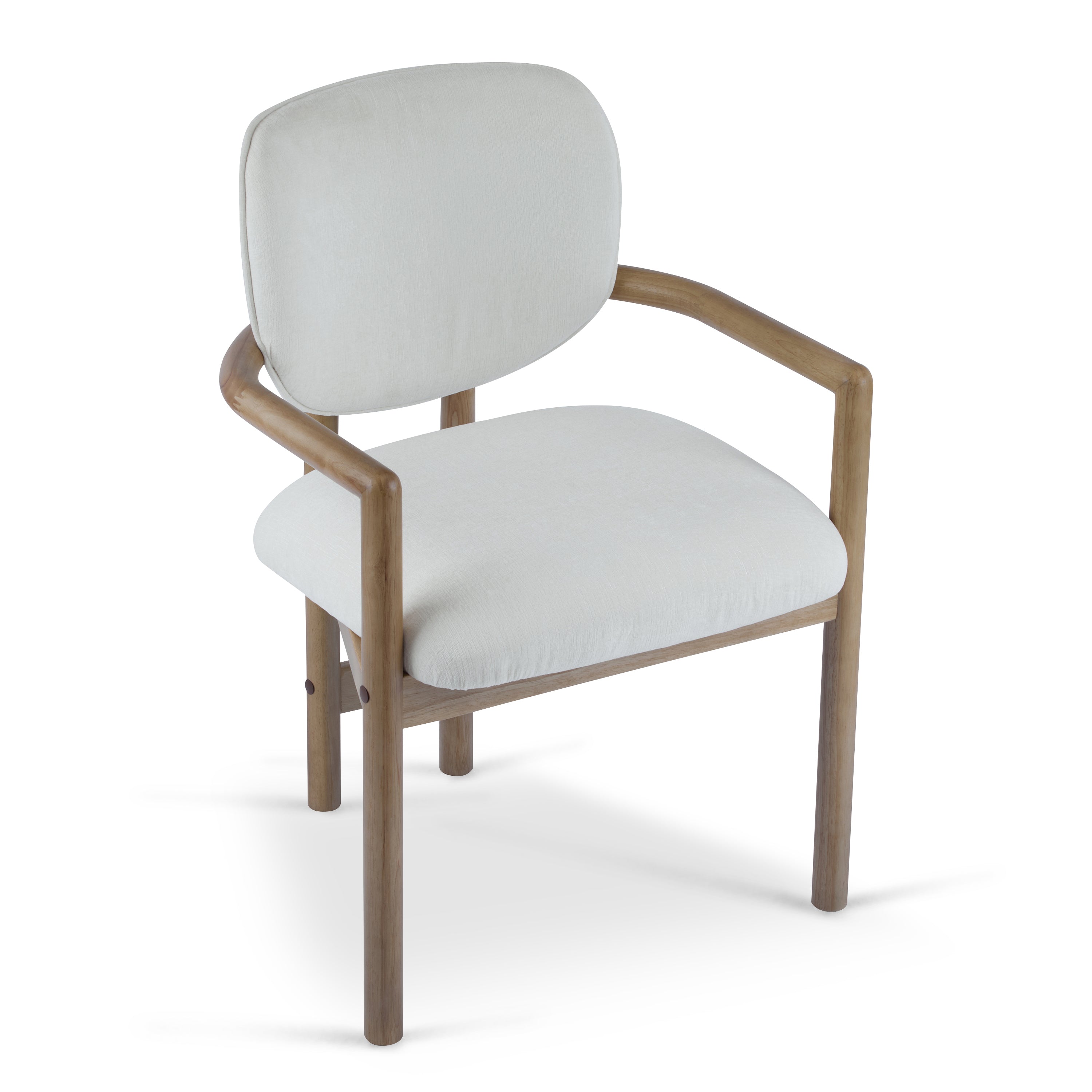 Walker Edison | Ensemble de 2 chaises de salle à manger modernes en bois rembourrées