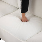 Walker Edison | Canapé d'angle modulaire en forme de U Cloud avec pouf et table basse