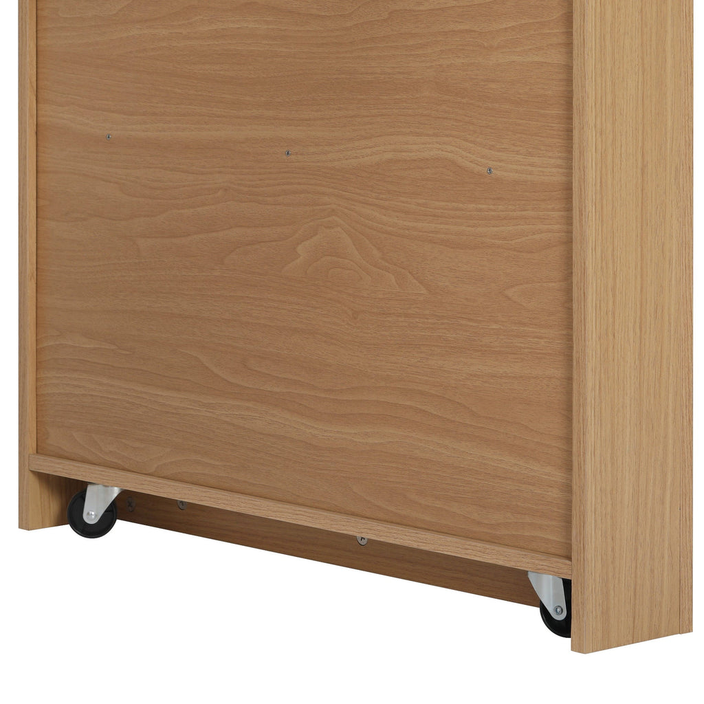 Îlot de cuisine de 181 cm avec table à manger extensible, nombreux rangements et prise électrique