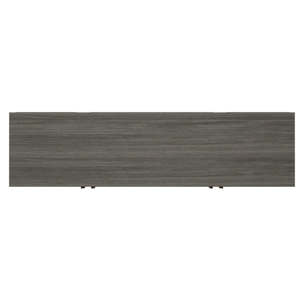 Buffet/lambris de style bohème côtier en lin avec étagères de rangement