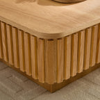 Walker Edison | Table basse et bureau modernes à plateau relevable cannelé 