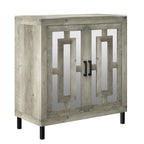 Meuble d'entrée à portes miroir finition antique