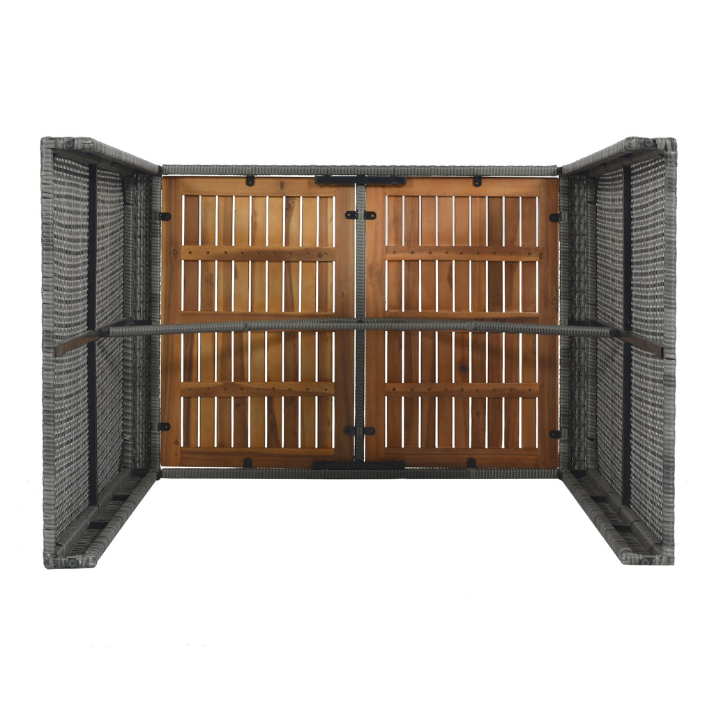 Walker Edison | Ensemble de bar extérieur en osier 5 pièces