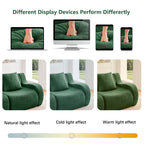 Canapé deux places Teddy en forme de L au design ergonomique incurvé 