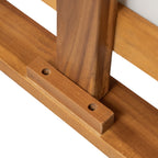 Ensemble de canapés d'angle modulaires d'extérieur 6 pièces en bois d'acacia Walker Edison 