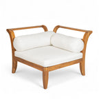 Ensemble de canapés d'angle modulaires d'extérieur 6 pièces en bois d'acacia Walker Edison 