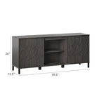 Meuble TV/console multimédia 59' au design en bois