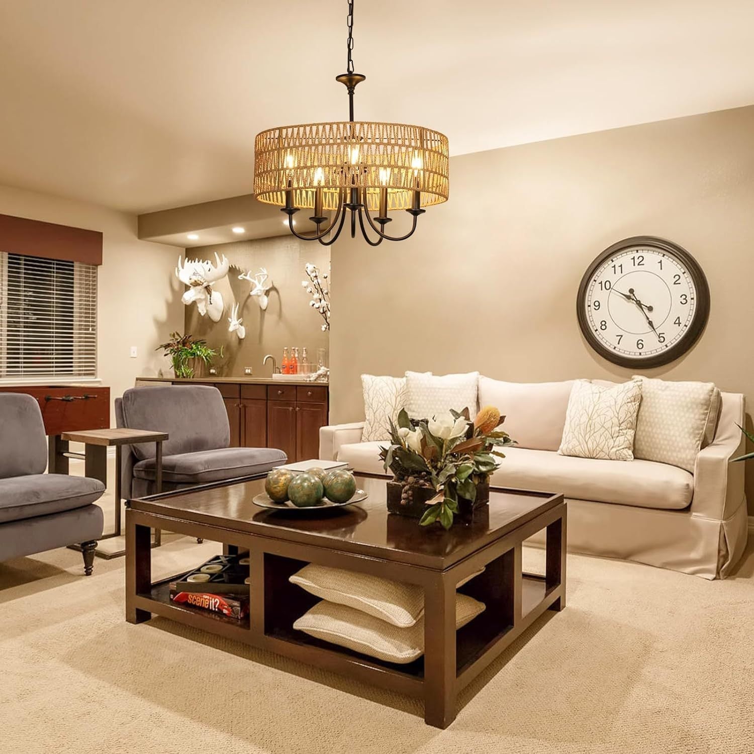 Walker Edison | Lustre de style ferme moderne