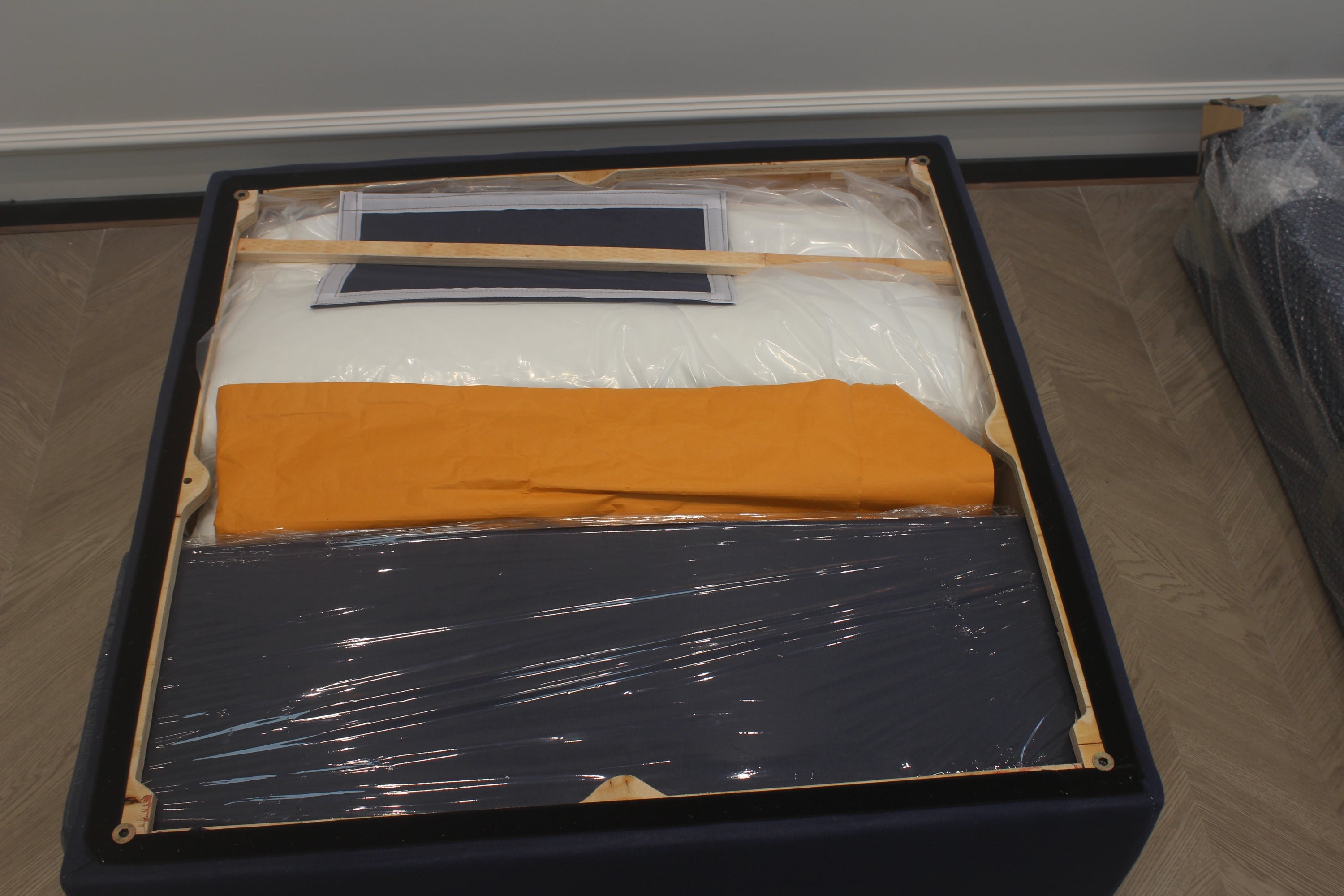 Walker Edison | Canapé d'angle modulable Cloud Home Comfort avec pouf de rangement 