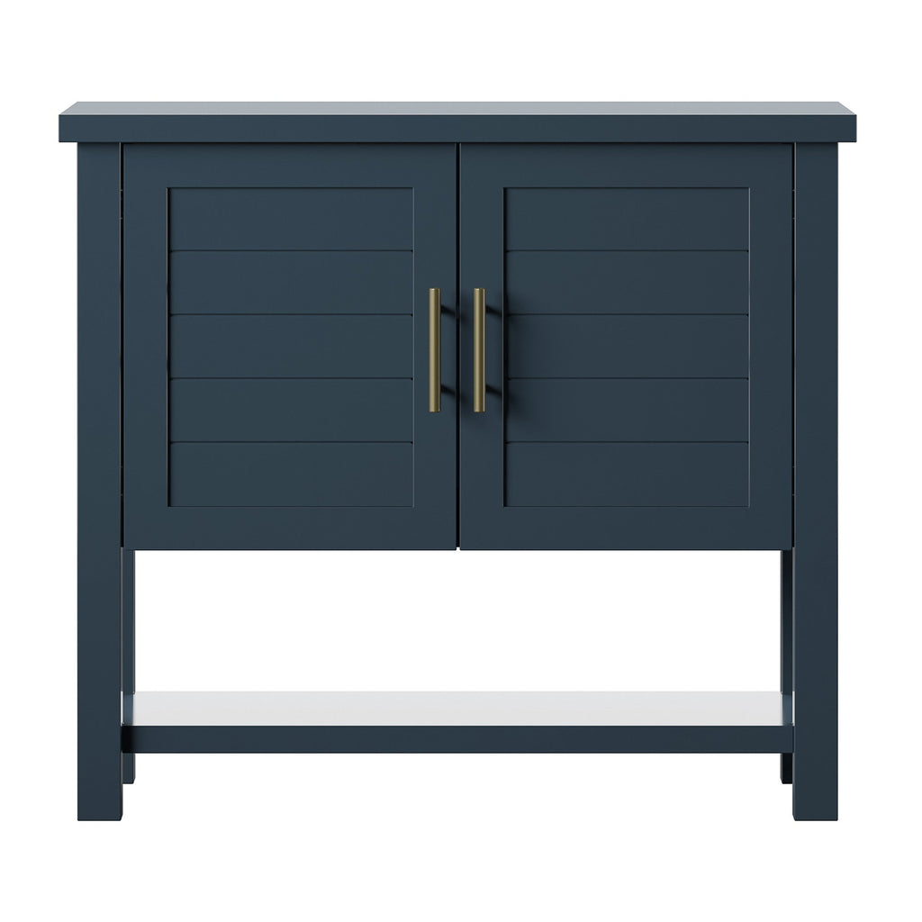 Meuble d'appoint à panneaux de style côtier avec rangement