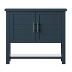 Meuble d'appoint à panneaux de style côtier avec rangement