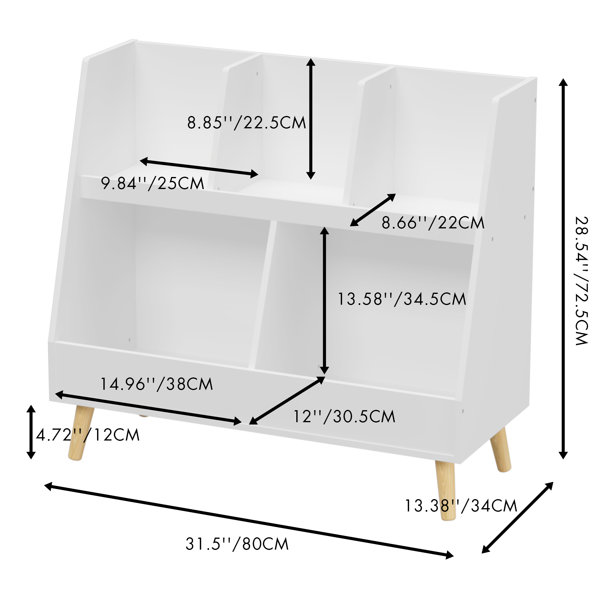 Walker Edison | Bibliothèque et rangement pour jouets pour enfants