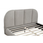 Walker Edison | Lit Queen moderne en toile de jute douce