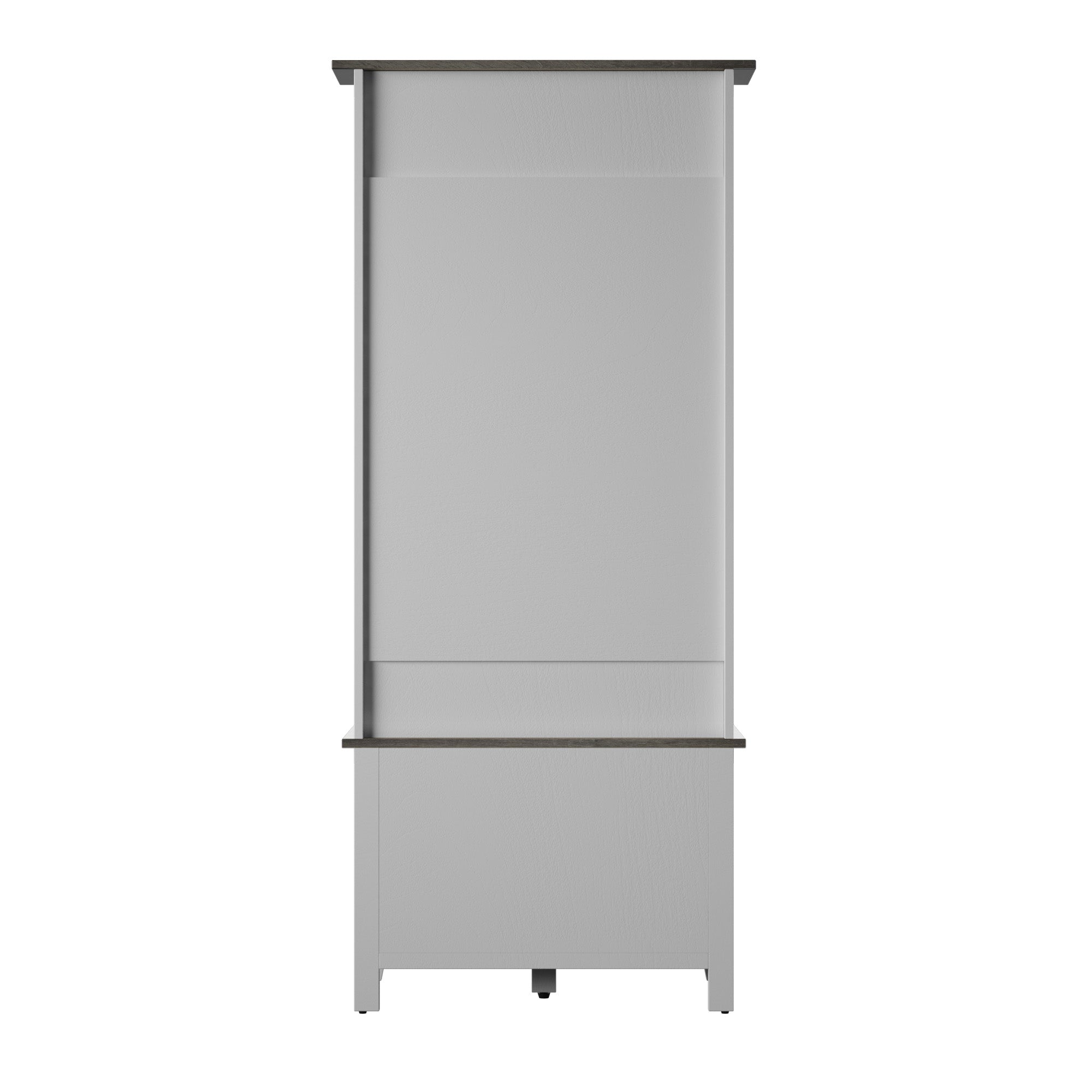 Porte-manteau d'entrée bicolore style ferme avec banc de rangement