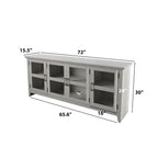 Meuble TV 72" avec portes en verre trempé