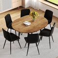 Ensemble table et chaises extensibles modernes pour 6 personnes avec chaises en PU