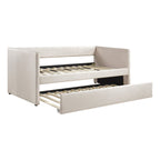 Walker Edison | Lit de jour gigogne double capitonné, style contemporain moderne 