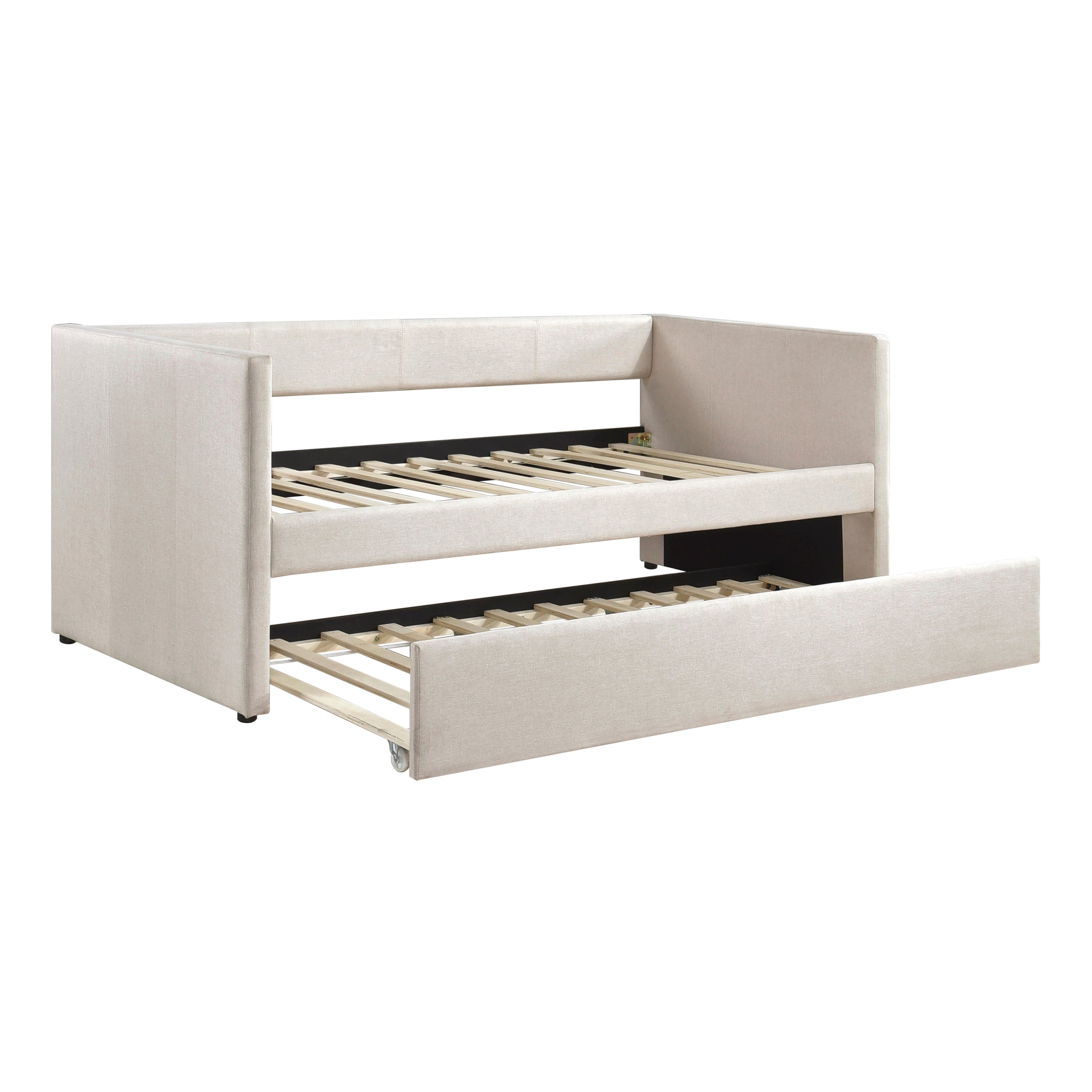 Walker Edison | Lit de jour gigogne double capitonné, style contemporain moderne 