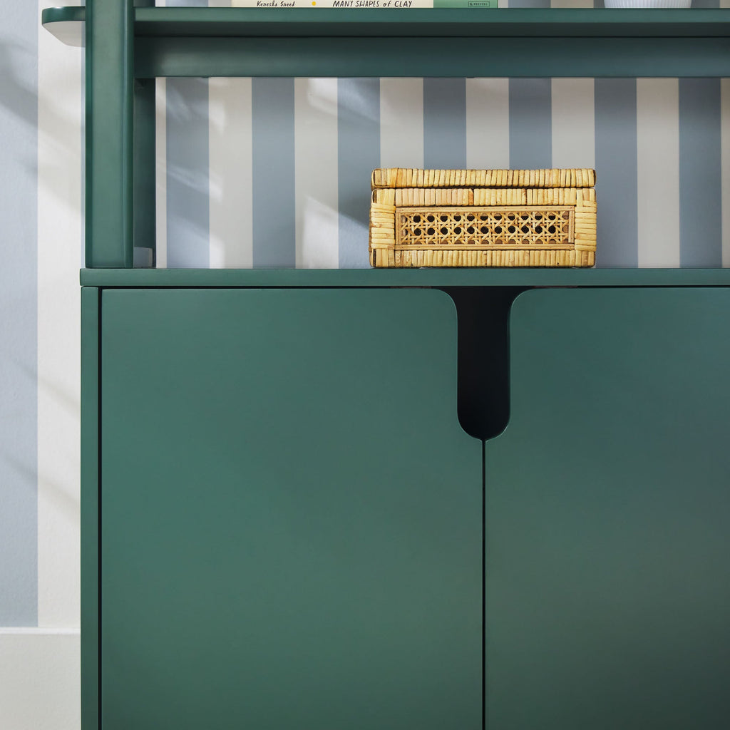 Bibliothèque moderne Zoey en bois arqué