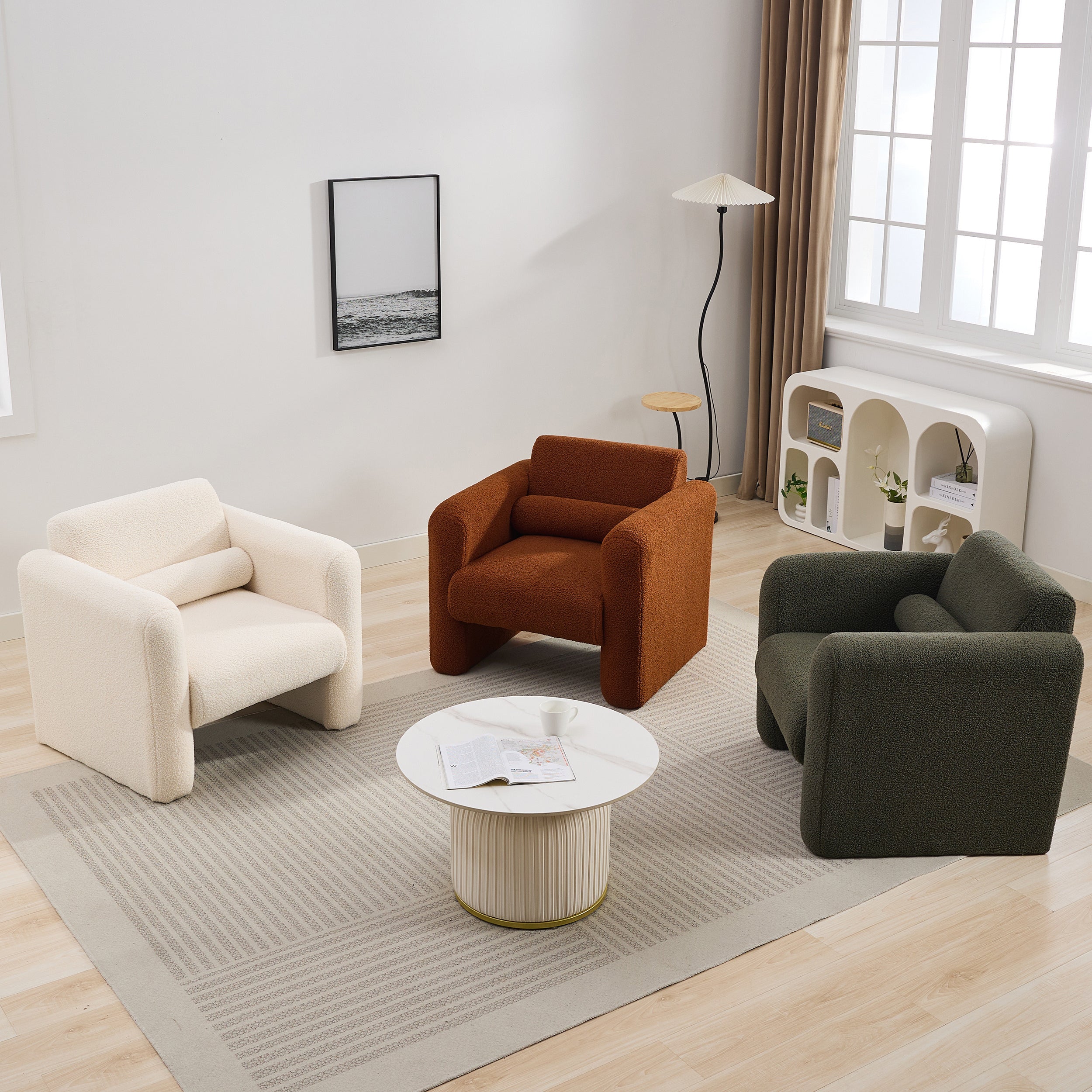 Walker Edison | Fauteuil d'appoint Sherpa Modern Cloud