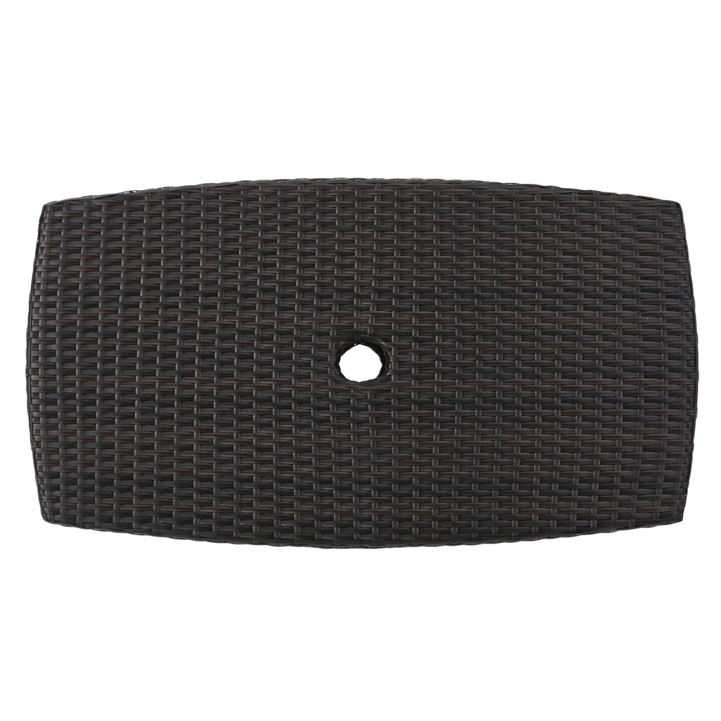 Table basse d'extérieur en osier Walker Edison |