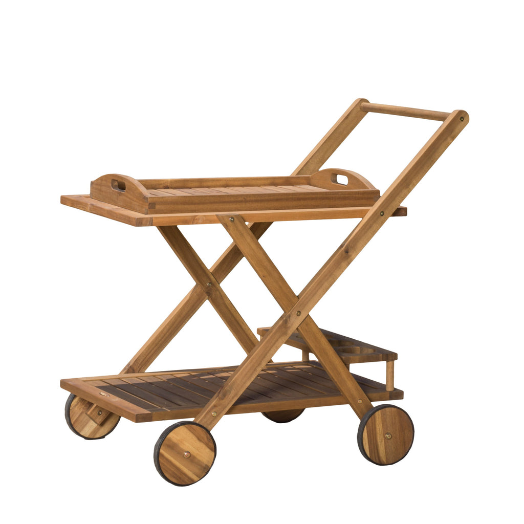 Walker Edison | Chariot de bar extérieur en bois