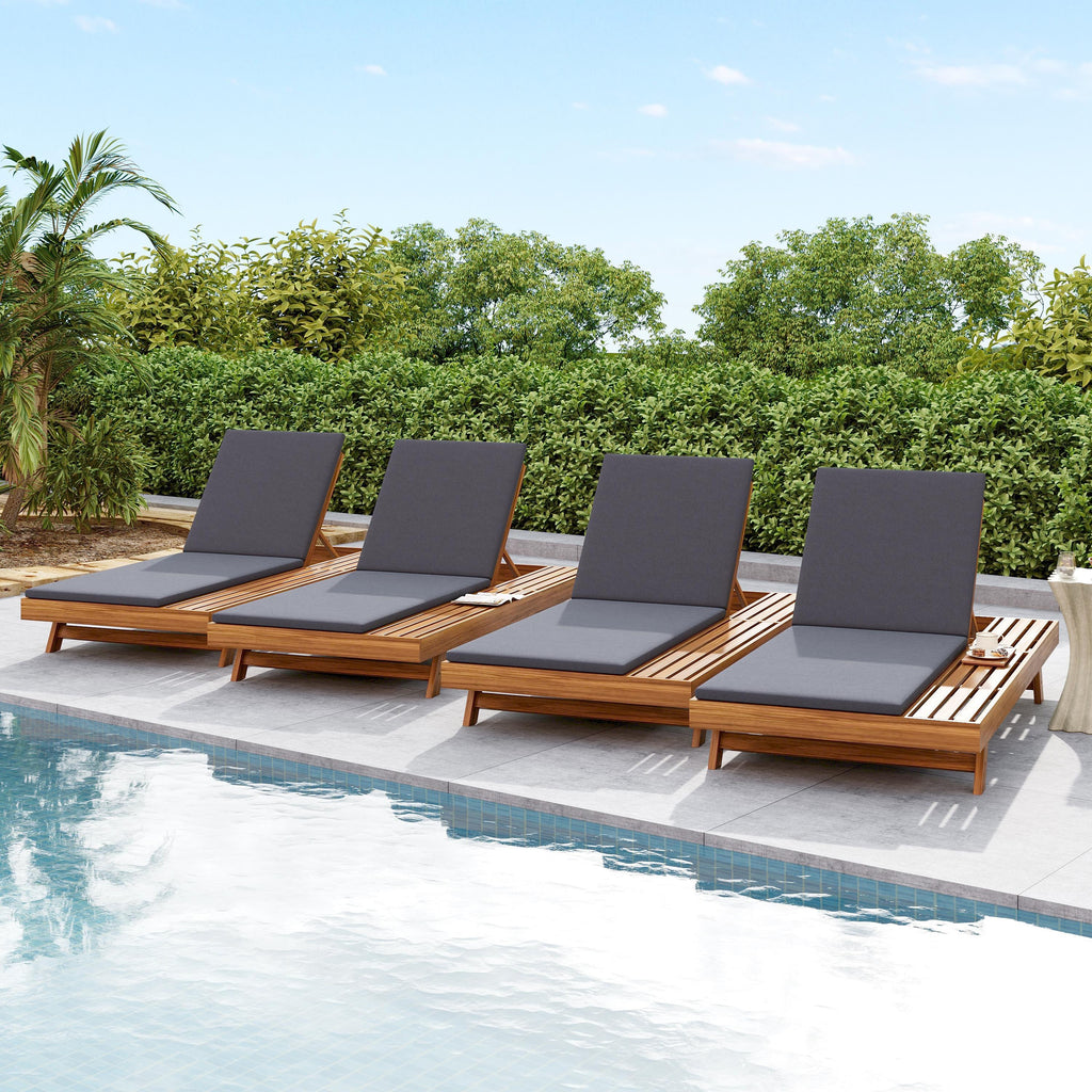 Walker Edison | Bain de soleil en teck