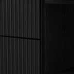 Meuble de rangement d'appoint cannelé au design incurvé - Buffet / Meuble TV