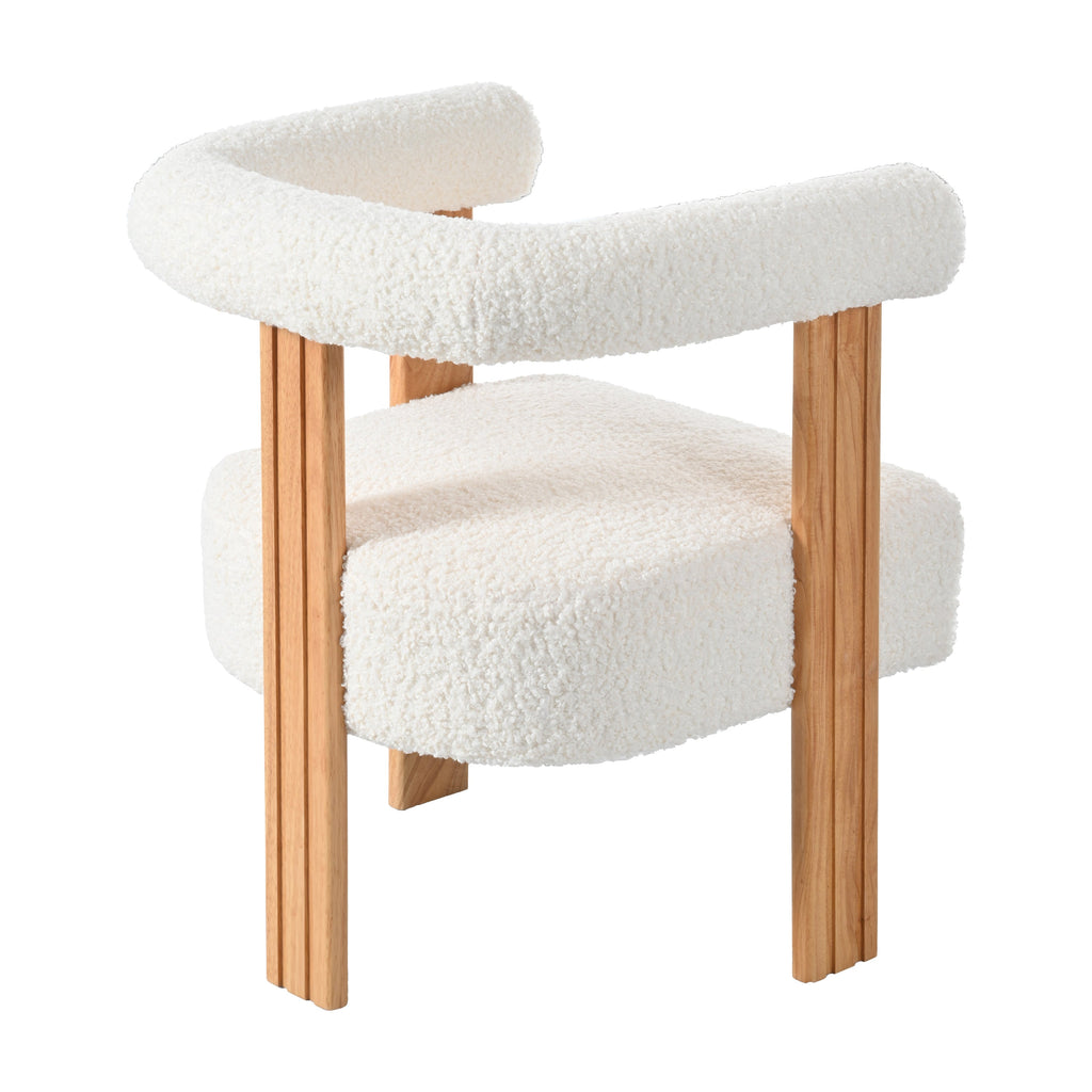 Walker Edison | Fauteuil d'appoint en forme de tonneau Boucle 