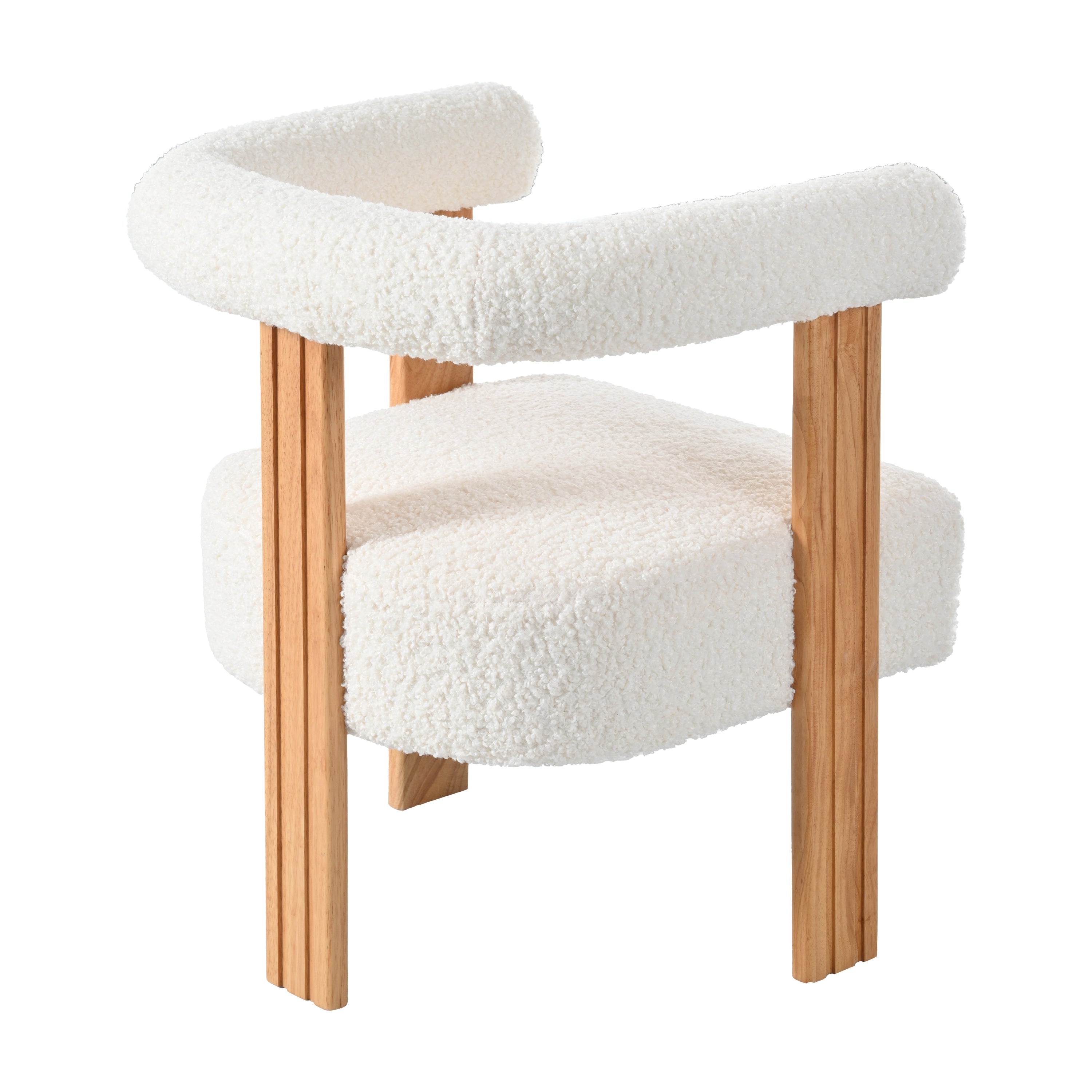 Walker Edison | Fauteuil d'appoint en forme de tonneau Boucle 