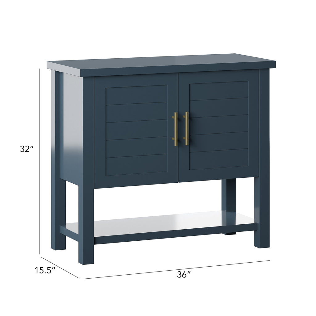 Meuble d'appoint à panneaux de style côtier avec rangement