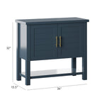 Meuble d'appoint à panneaux de style côtier avec rangement