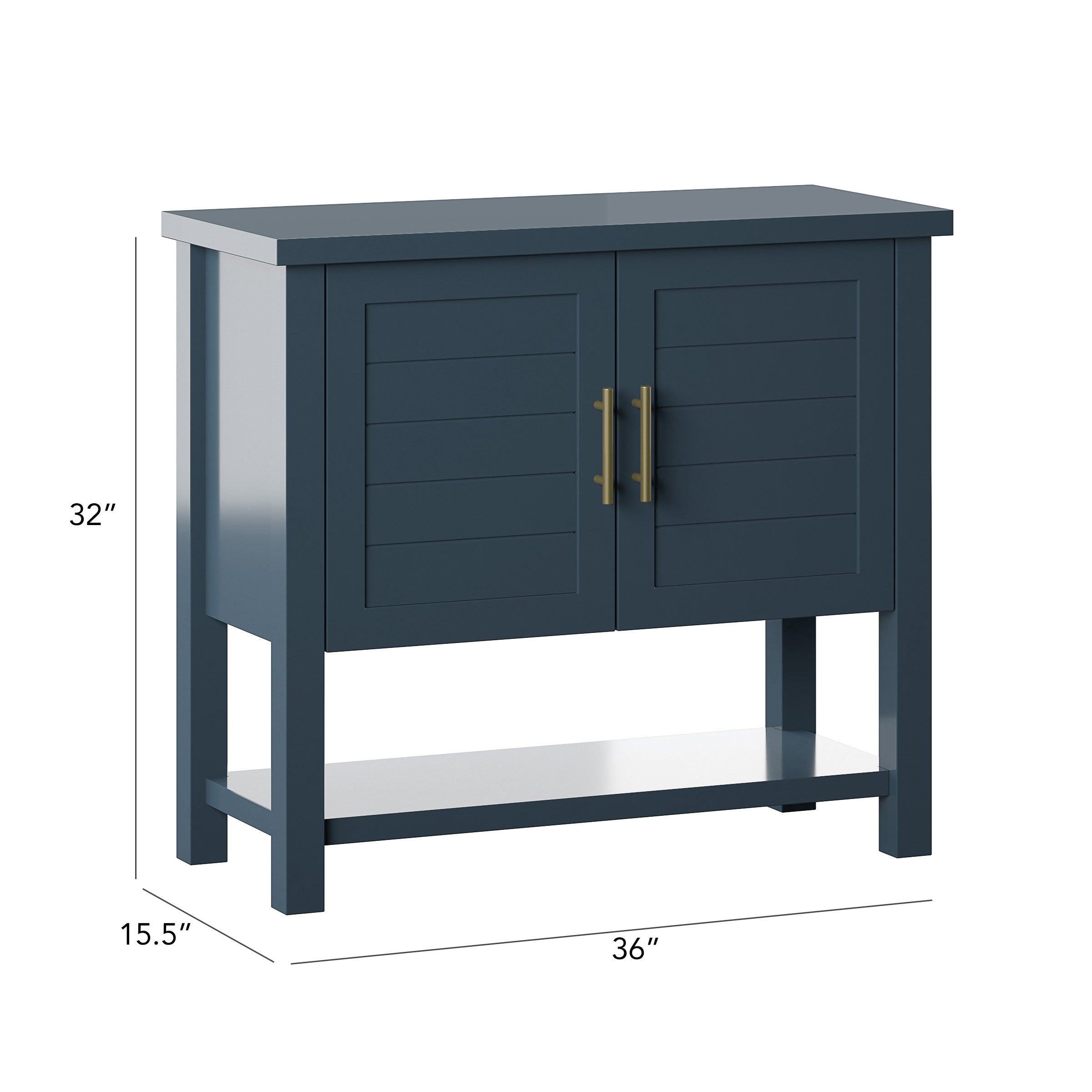 Meuble d'appoint à panneaux de style côtier avec rangement