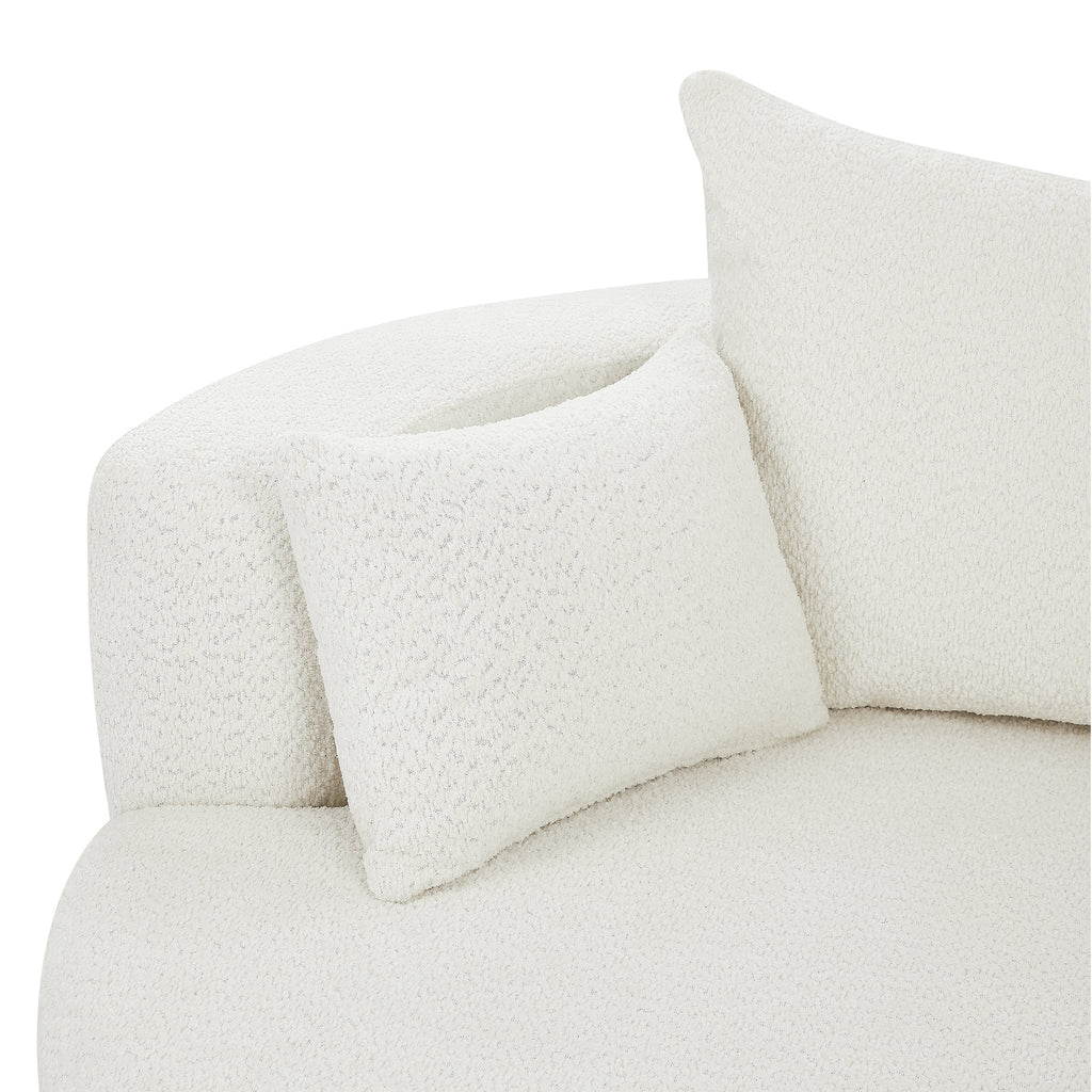 Fauteuil pivotant rond Walker Edison à 360° avec coussins