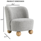 Fauteuil d'appoint incurvé en boucle avec pieds boule