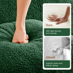 Canapé deux places Teddy en forme de L au design ergonomique incurvé 