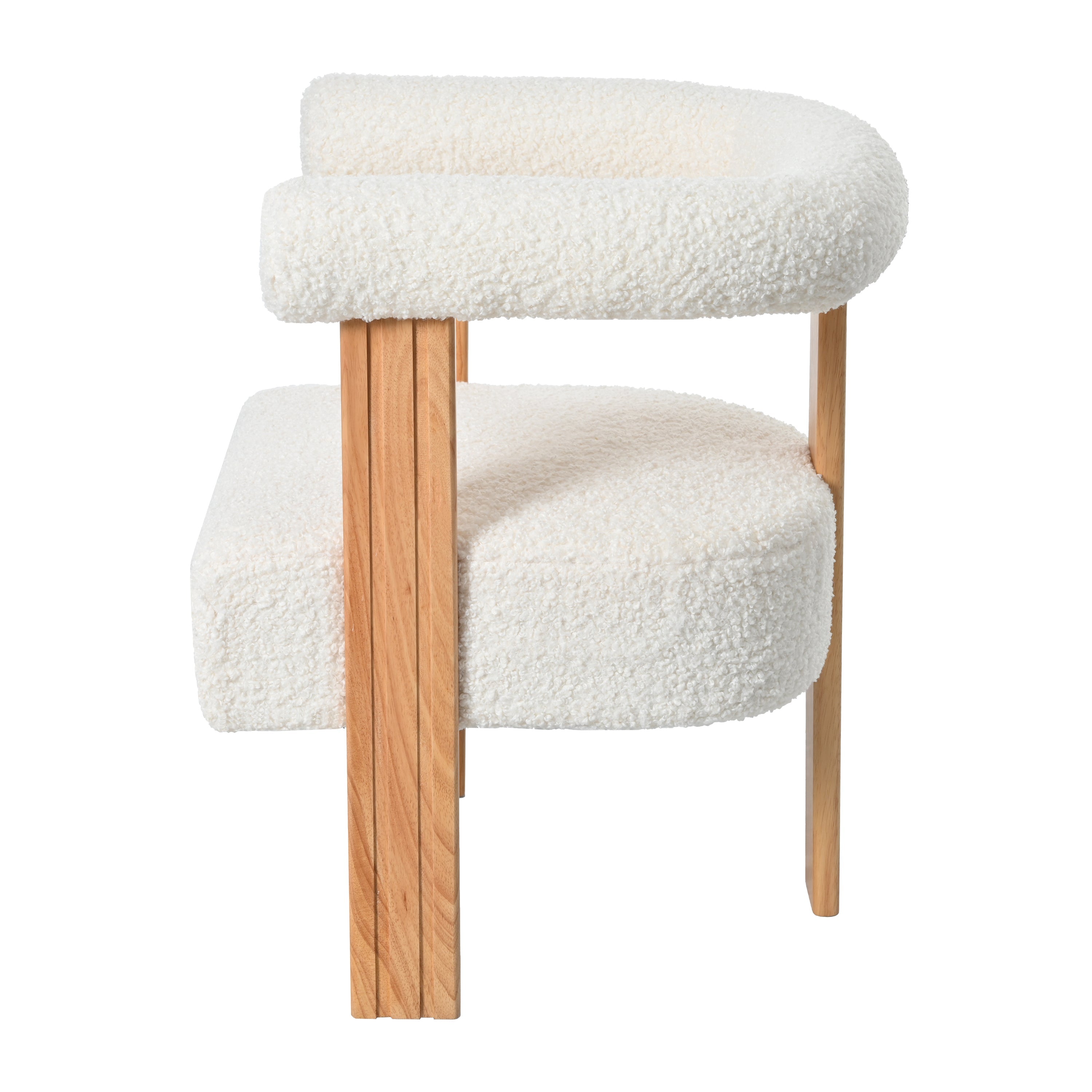 Walker Edison | Fauteuil d'appoint en forme de tonneau Boucle 