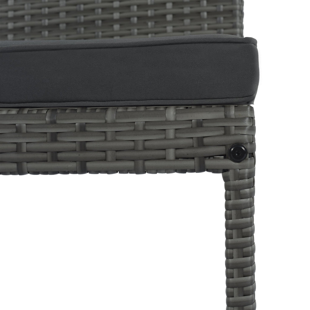 Walker Edison | Ensemble de bar extérieur en osier 5 pièces