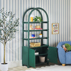 Bibliothèque moderne Zoey en bois arqué