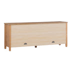 Buffet/meuble TV Harlow traditionnel à porte vitrée, montage facile