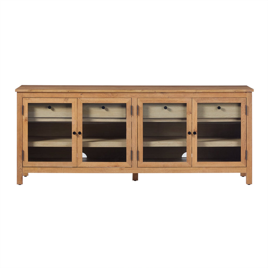 Buffet/meuble TV Harlow traditionnel à porte vitrée, montage facile