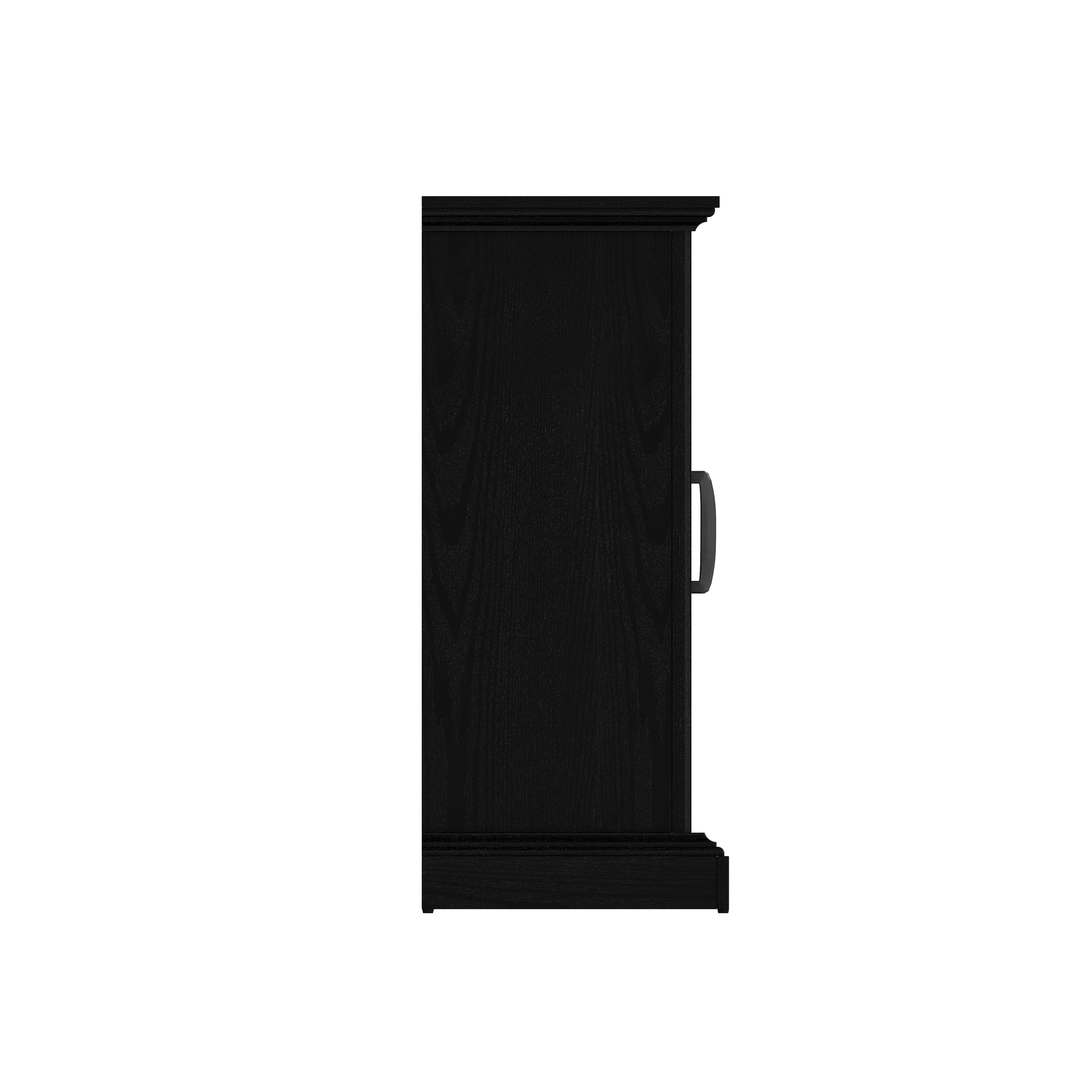 Duraflame ? Porte vitrée à carreaux, cheminée électrique, meuble TV, console multimédia