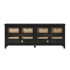 Buffet/meuble TV Harlow traditionnel à porte vitrée, montage facile