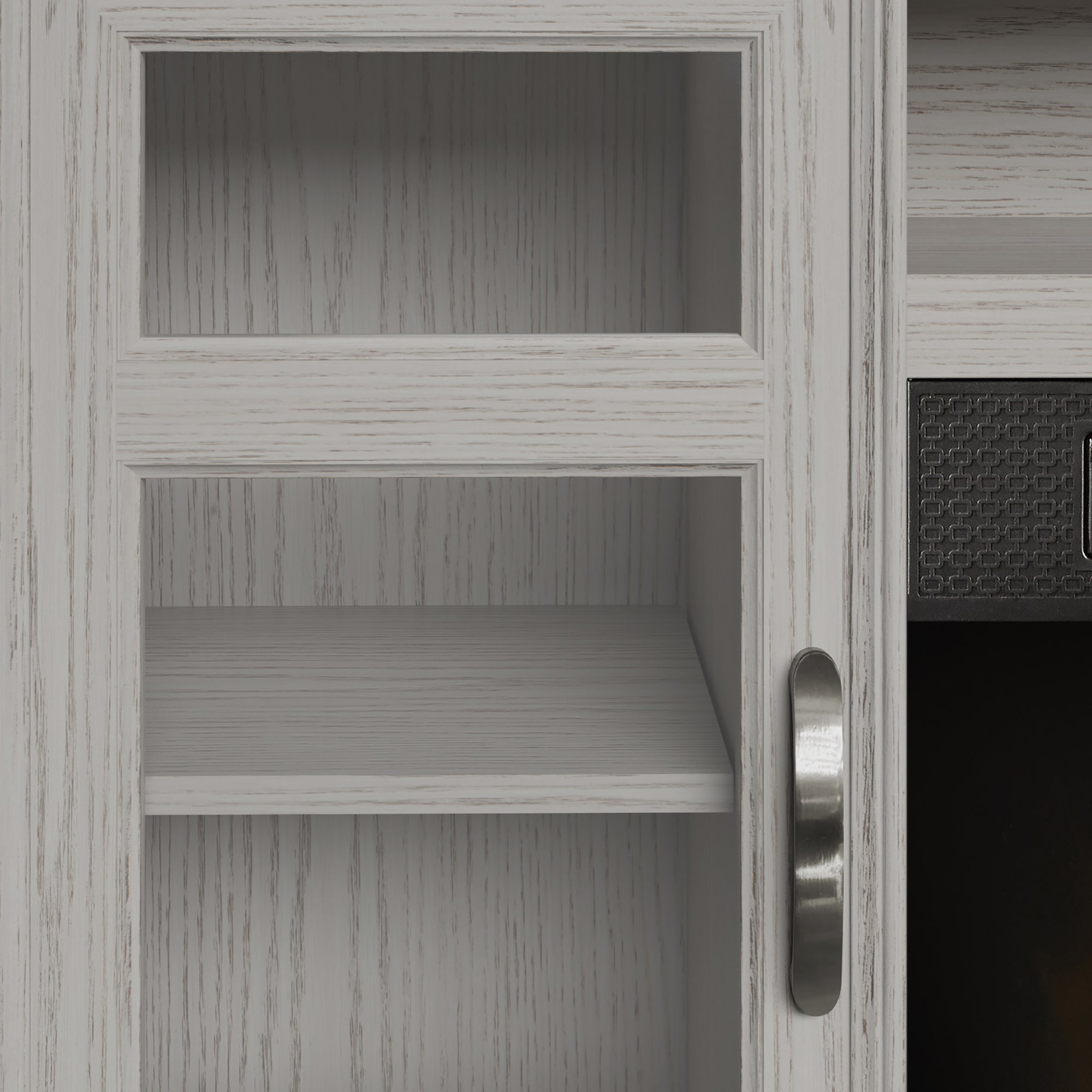 Duraflame ? Meuble TV avec cheminée électrique bicolore en chêne et flammes 3D