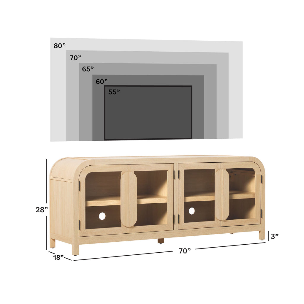 Support TV Chantelle Modern Curve facile à assembler