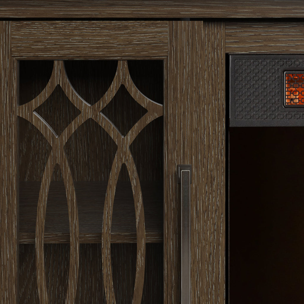 Duraflame ? Meuble TV/console multimédia avec cheminée électrique infrarouge de style ferme moderne et télécommande