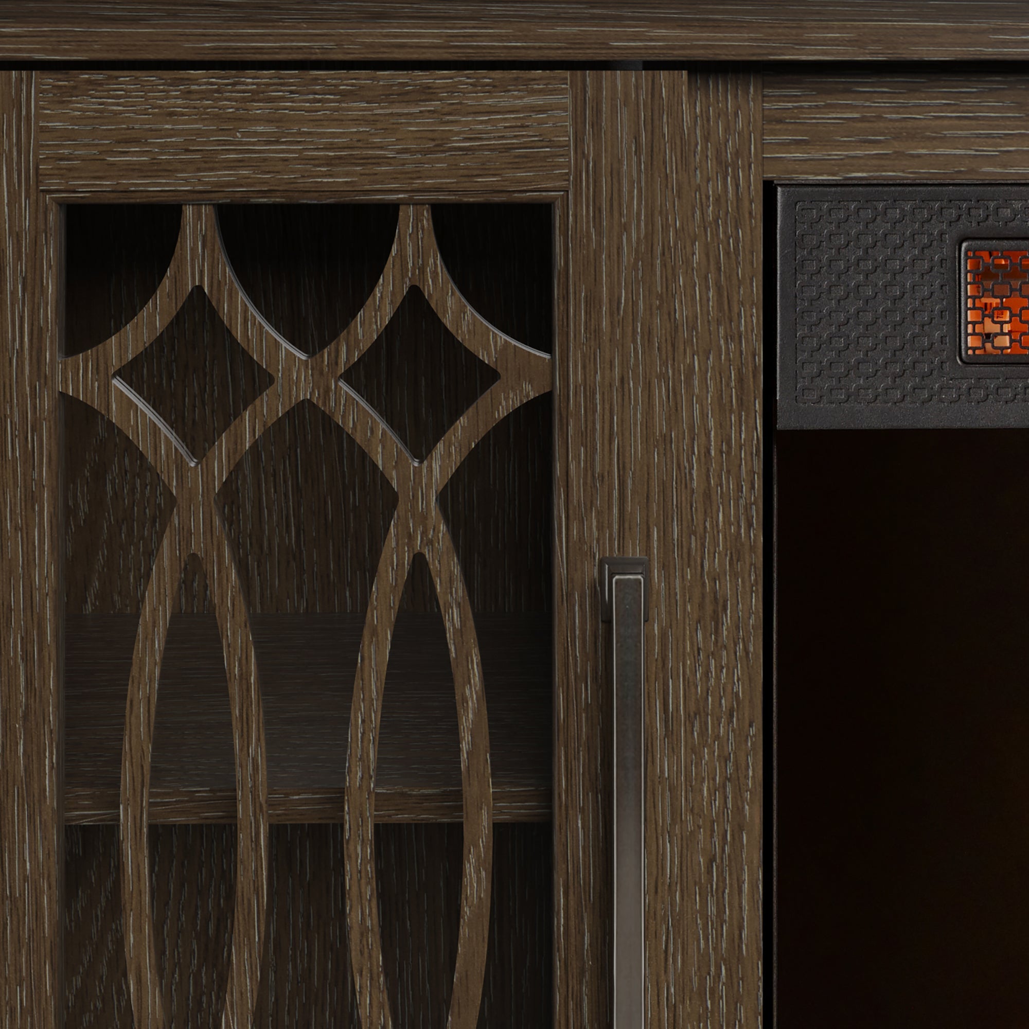 Duraflame ? Meuble TV/console multimédia avec cheminée électrique infrarouge de style ferme moderne et télécommande